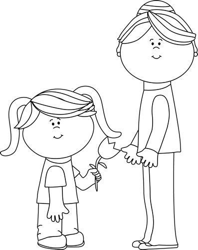 فتاة_سوداء_وبيضاء_مع_زهرة_لأمي